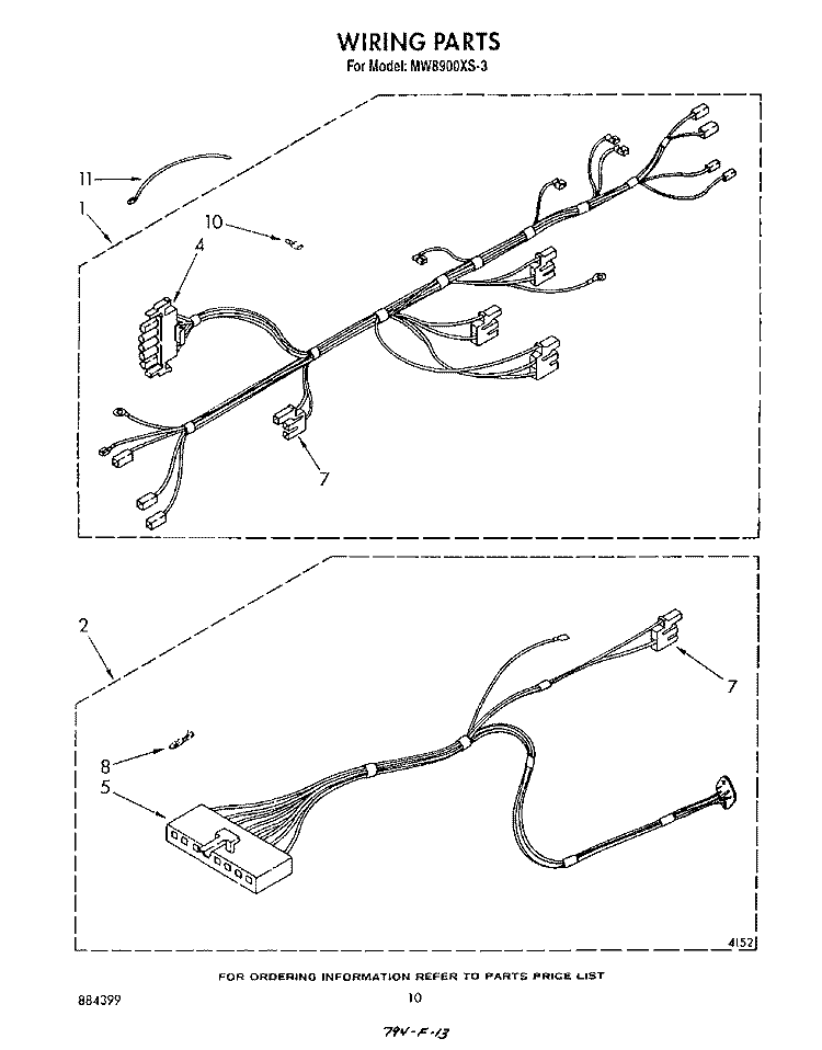 WIRING , LITERATURE AND OPTIONAL Diagram and Parts List for MW8900XS3  Whirlpool Microwave