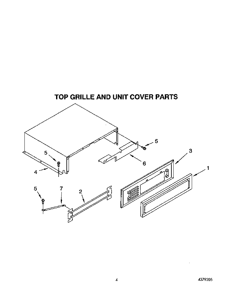 CABINET TRIM AND BREAKER TRIM, TOP Diagram and Parts List for KSSS36DAX04  KitchenAid Refrigerator