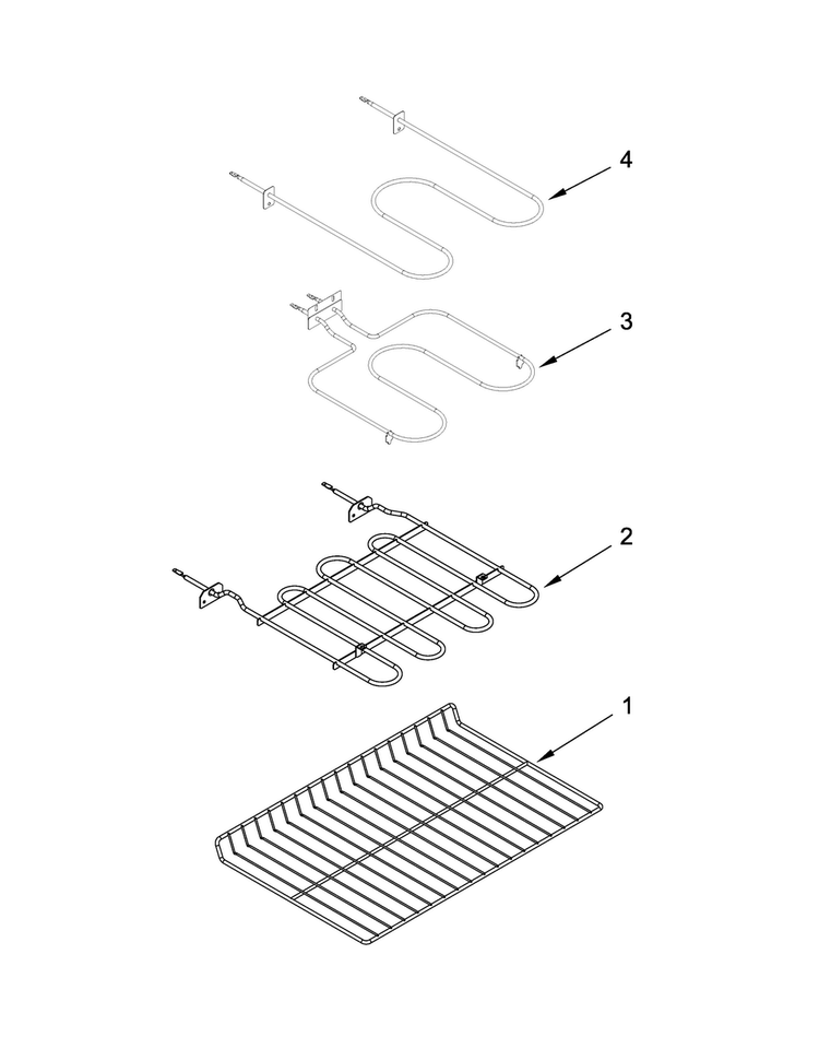 Internal Oven Parts Diagram and Parts List for WGE555S0BB00  Whirlpool Range