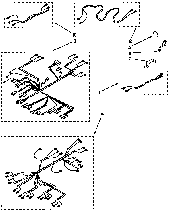 Wiring Harness Diagram and Parts List for KEBI271BWH3  KitchenAid Wall Oven