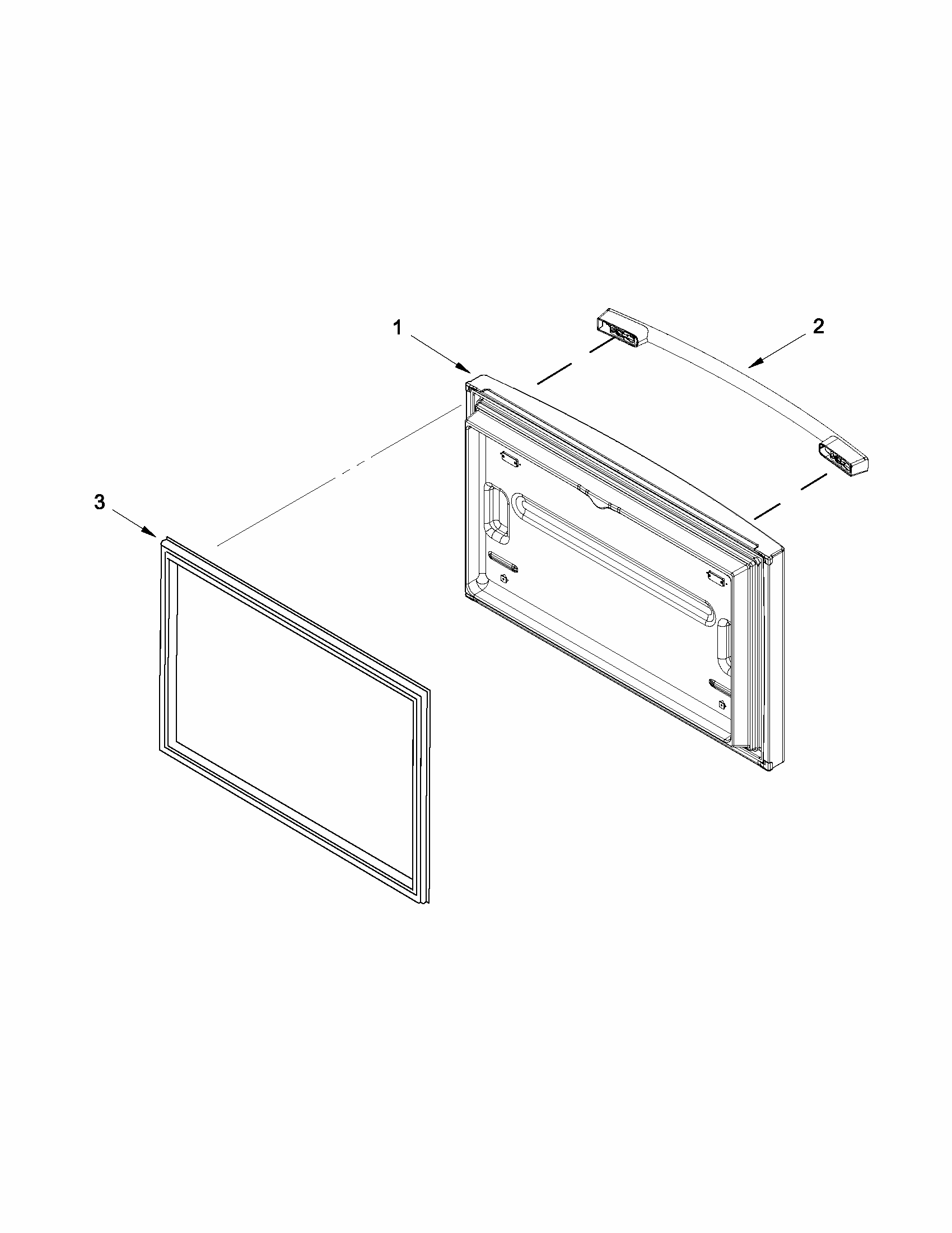 Freezer Door Diagram and Parts List for 59679213014  Kenmore Refrigerator