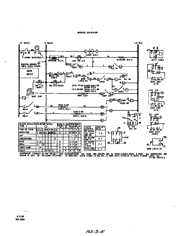 Wiring Diagram Diagram and Parts List for 2275*0A  Roper Range