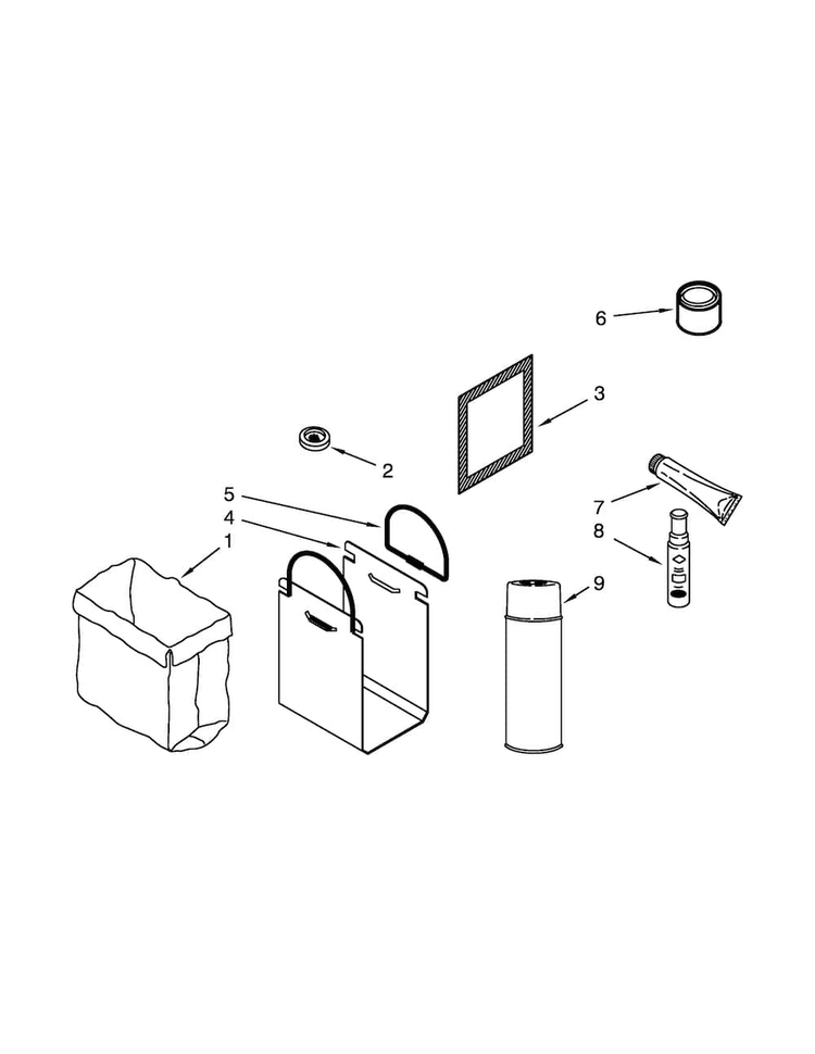 Accessory Parts Diagram and Parts List for GX900QPPS6  Whirlpool Trash Compactor