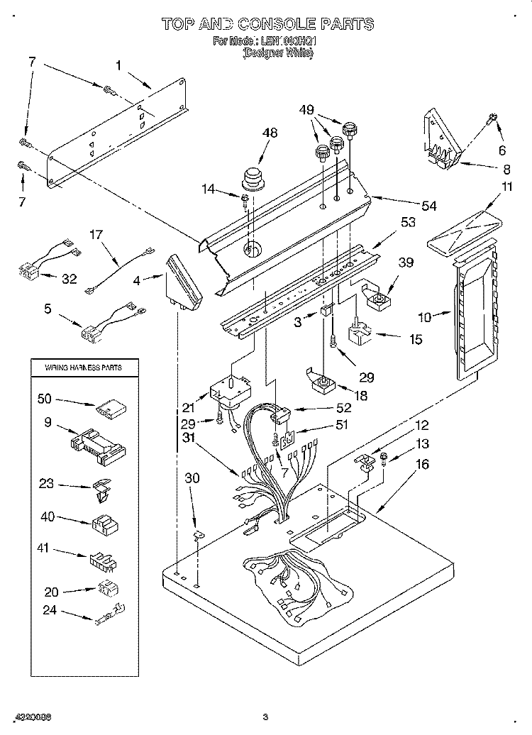 SECTION Diagram and Parts List for LEN1000HQ1  Whirlpool Dryer