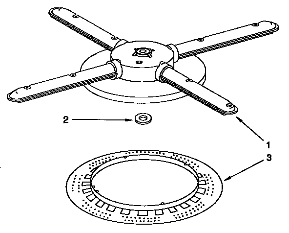 Lower Washarm And Strainer Parts Diagram and Parts List for KUDI23BWH0  KitchenAid Dishwasher