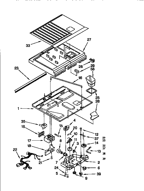 Compartment Separator Diagram and Parts List for ET22DQLB00  Whirlpool Refrigerator
