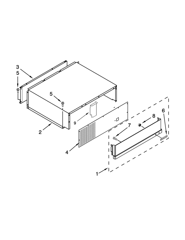 Top Grille And Unit Cover Parts Diagram and Parts List for KBSN508ESS00  KitchenAid Refrigerator