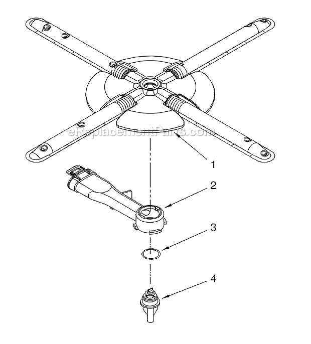 Lower_washarm_and_strainer_parts Diagram and Parts List for KUDS03FTSS0 Stainless KitchenAid Miscellaneous