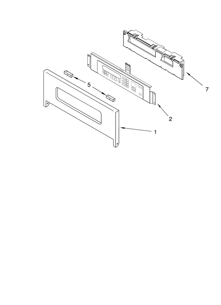 Control Panel Parts Diagram and Parts List for KEHC309JBL5  KitchenAid Microwave Oven Combo