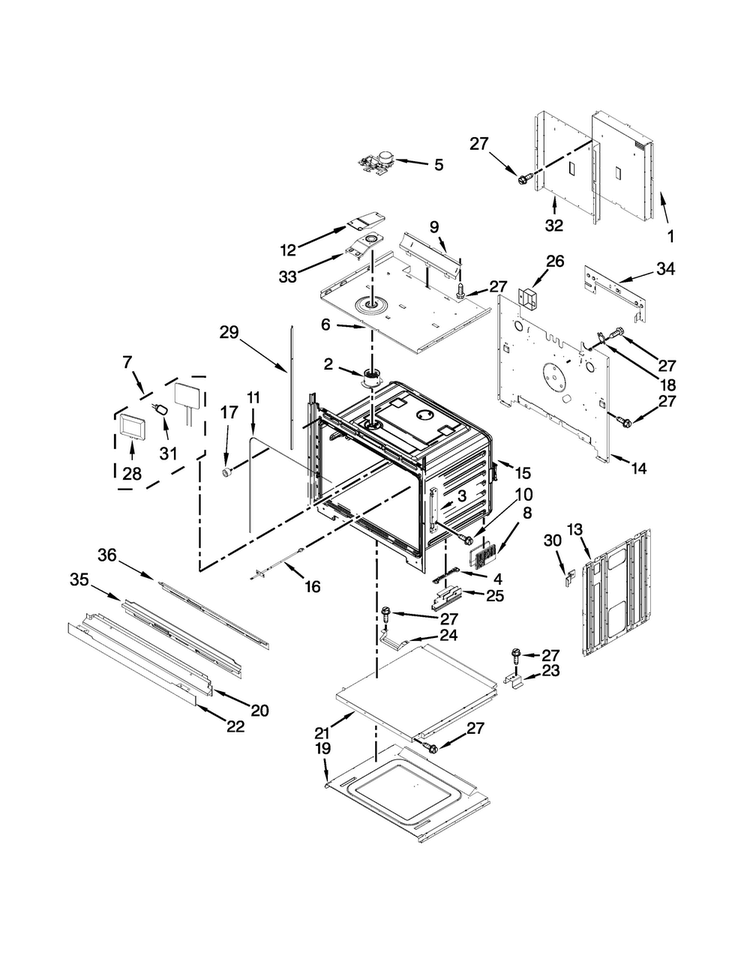 Oven Parts Diagram and Parts List for KEBS209ESS00  KitchenAid Wall Oven