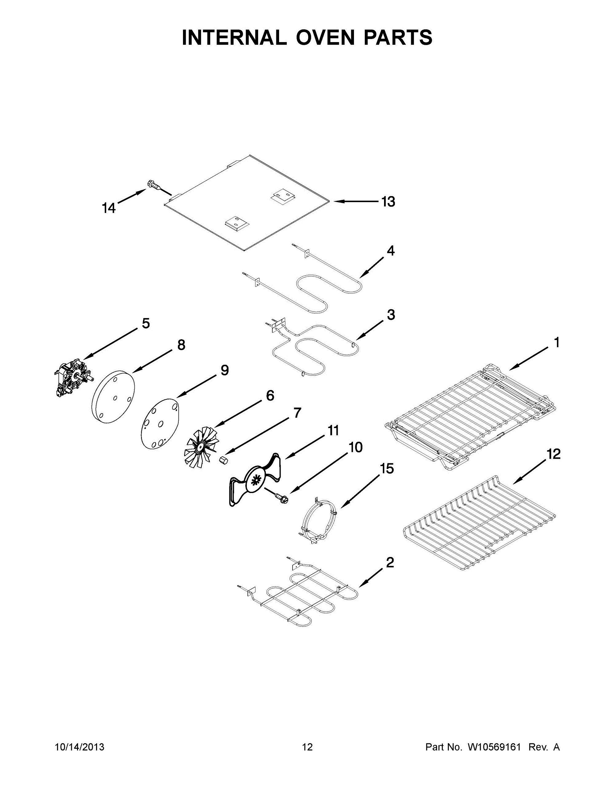 07 - INTERNAL OVEN PARTS Diagram and Parts List for YKER507XSS02  Whirlpool Range