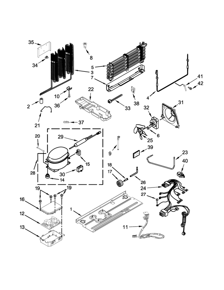 Unit Parts Diagram and Parts List for WRF560SMYH04  Whirlpool Refrigerator