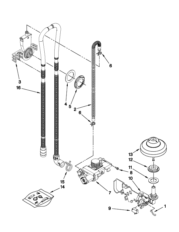 Diagram 9 Diagram and Parts List for KUDS30IVBS4  KitchenAid Dishwasher