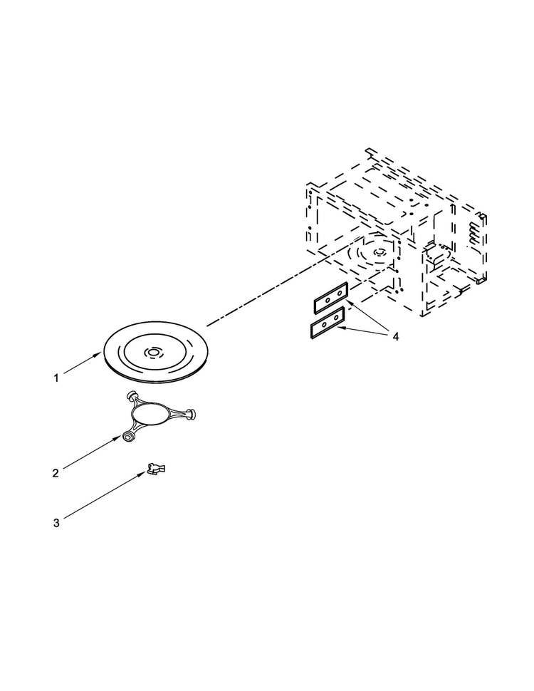 Internal Microwave Parts Diagram and Parts List for WOC54EC0AS03  Whirlpool Microwave