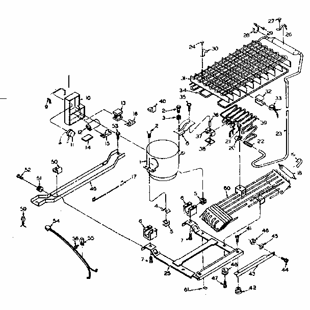 Unit Parts Diagram and Parts List for 106W16EIML5  Kenmore Refrigerator