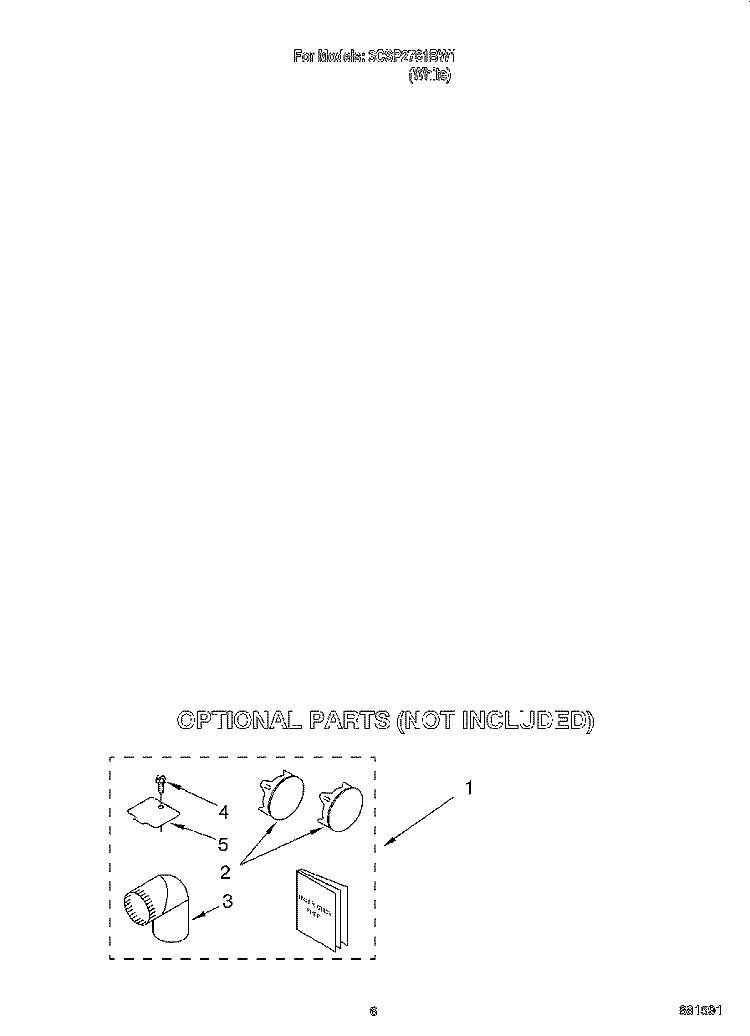 OPTIONAL Diagram and Parts List for CSP2761HW0  Whirlpool Dryer
