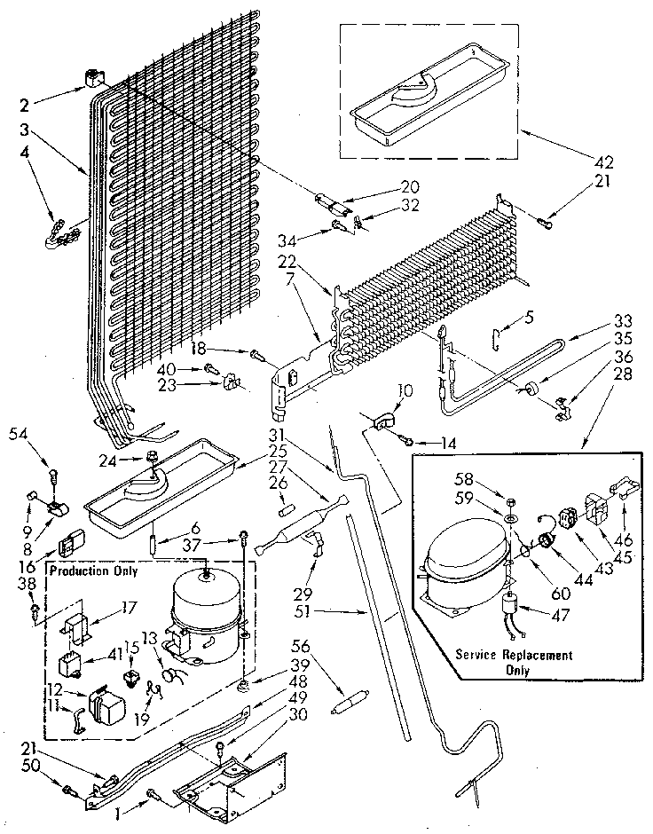 Unit Diagram and Parts List for ET18MKXSN03  Whirlpool Refrigerator