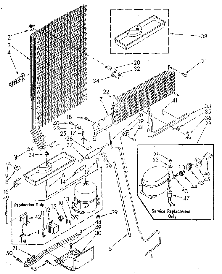 Unit Diagram and Parts List for ET18NKXSM03  Whirlpool Refrigerator
