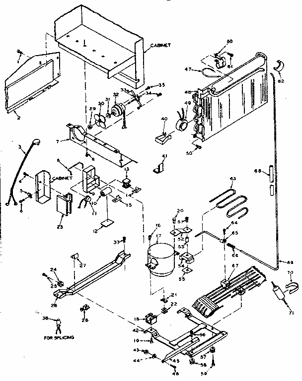 Unit Parts Diagram and Parts List for 106T16GL2  Kenmore Refrigerator