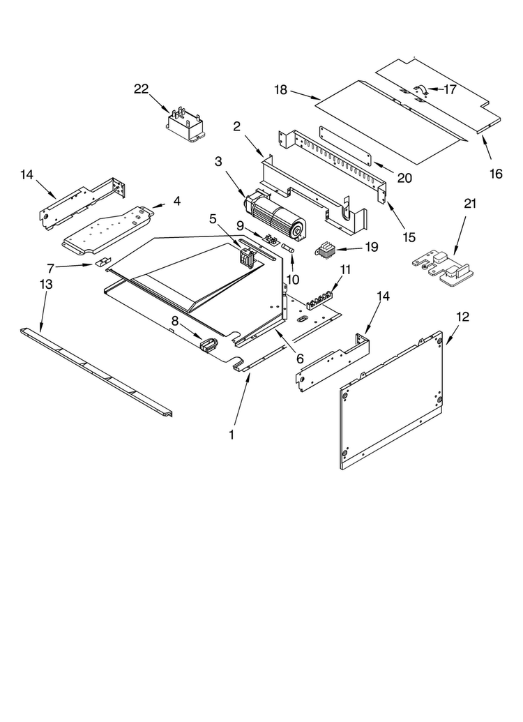 Top Venting Parts Diagram and Parts List for KEHC309JBL5  KitchenAid Microwave Oven Combo