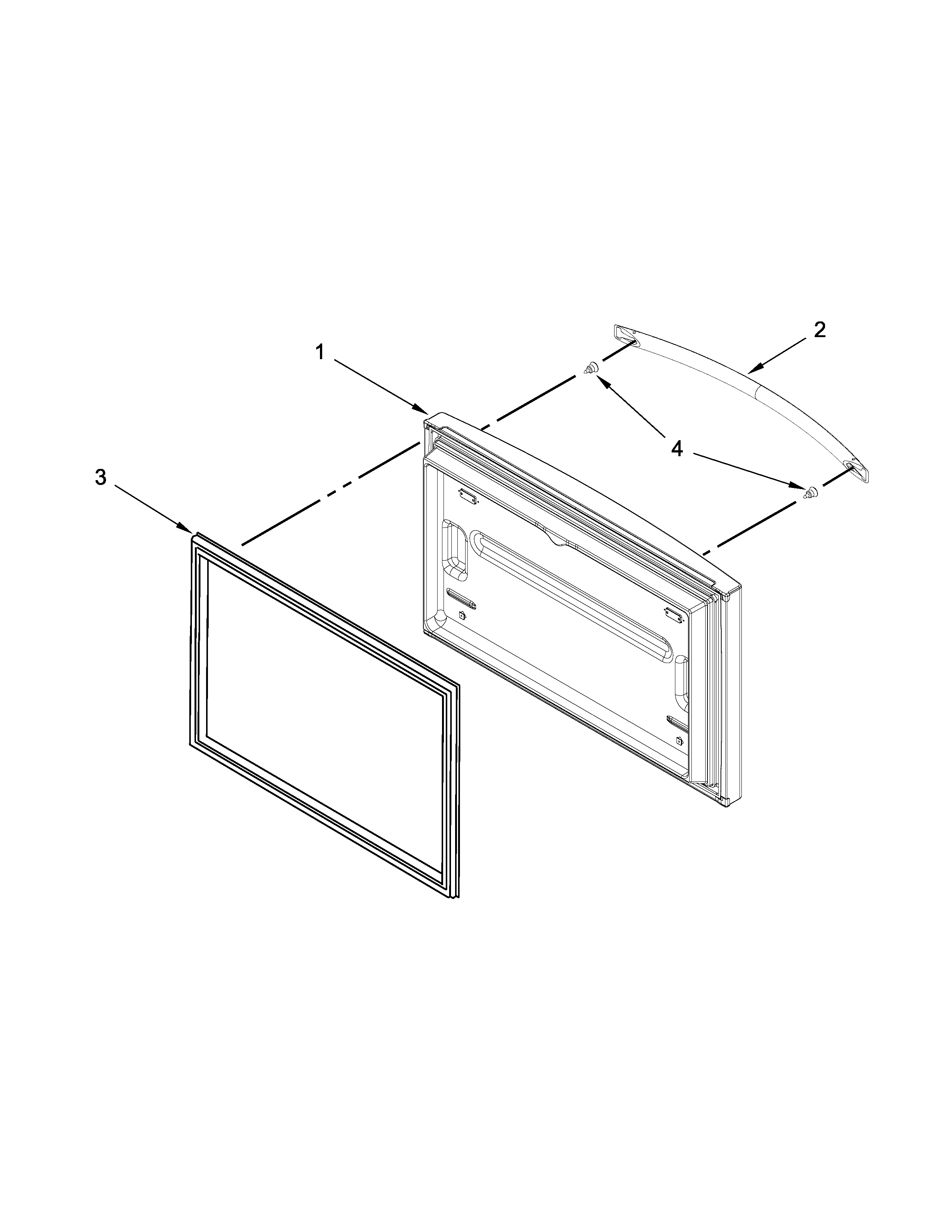 Freezer Door Parts Diagram and Parts List for 59679422411  Kenmore Refrigerator