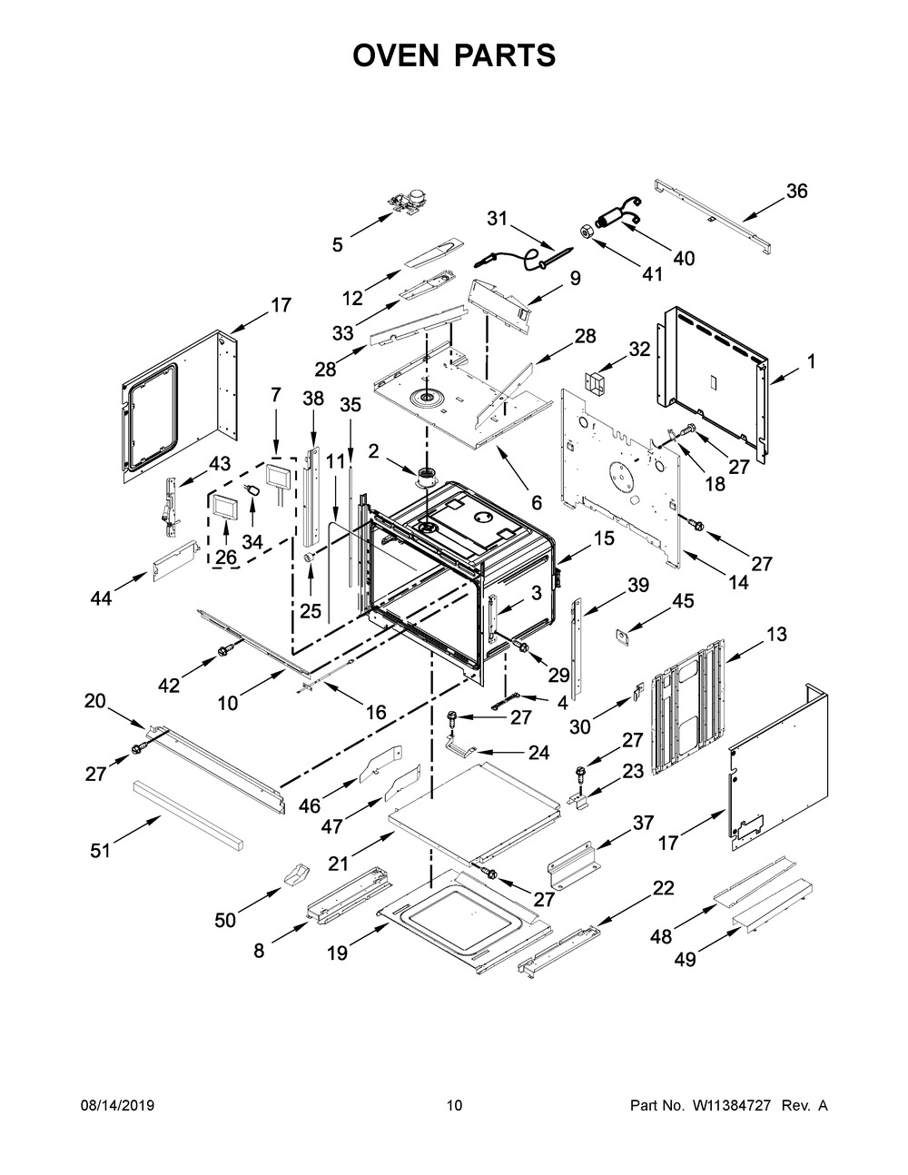 Oven Parts Diagram and Parts List for KOCE900HBS02  Whirlpool Microwave Oven Combo