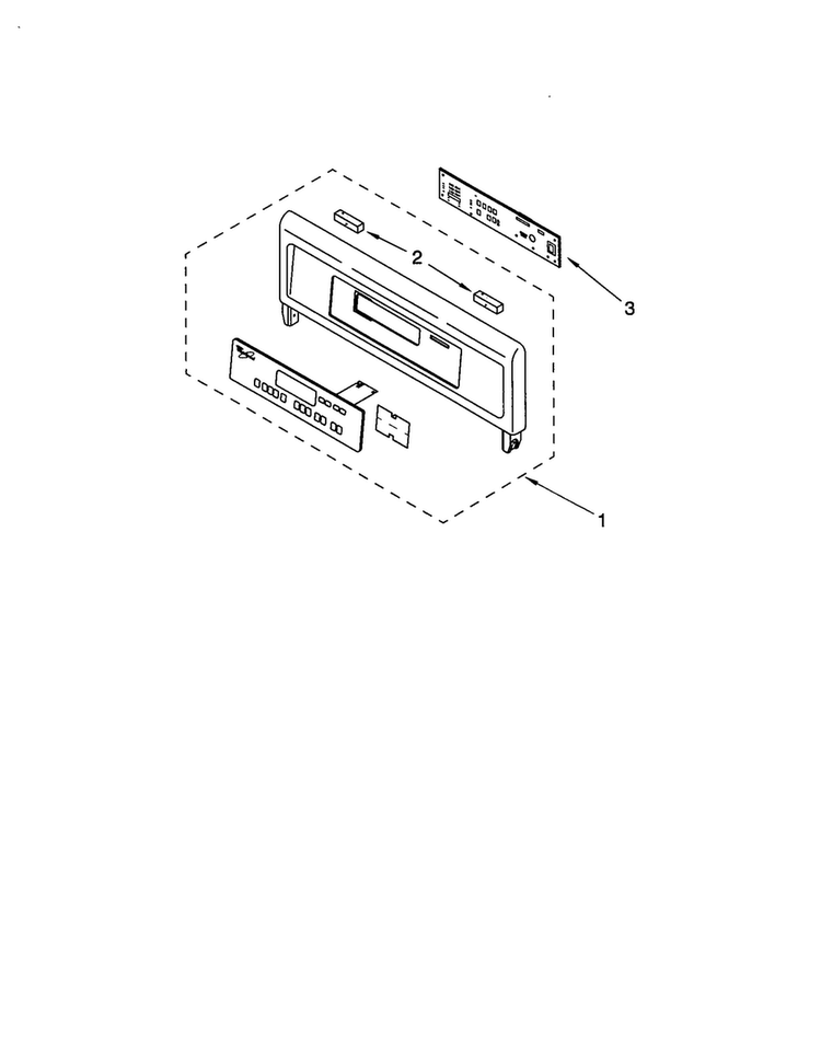 Control Panel Diagram and Parts List for RBS275PDQ9  Whirlpool Wall Oven