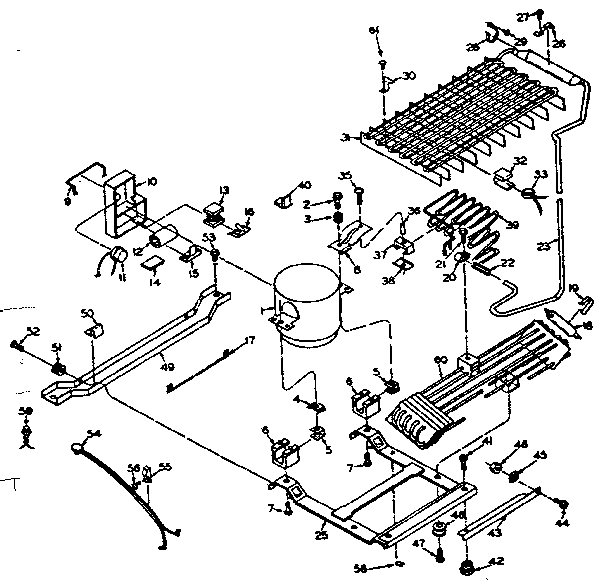 Unit Parts Diagram and Parts List for 106U16EIM1  Kenmore Refrigerator