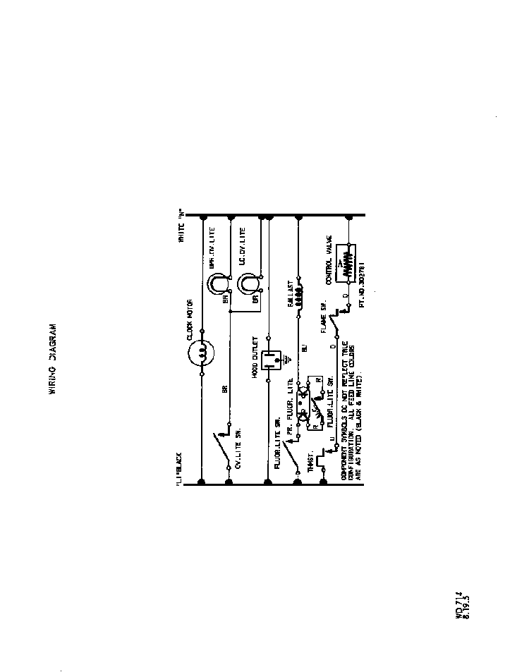 Wiring Diagram Diagram and Parts List for 1833*0A  Roper Wall Oven
