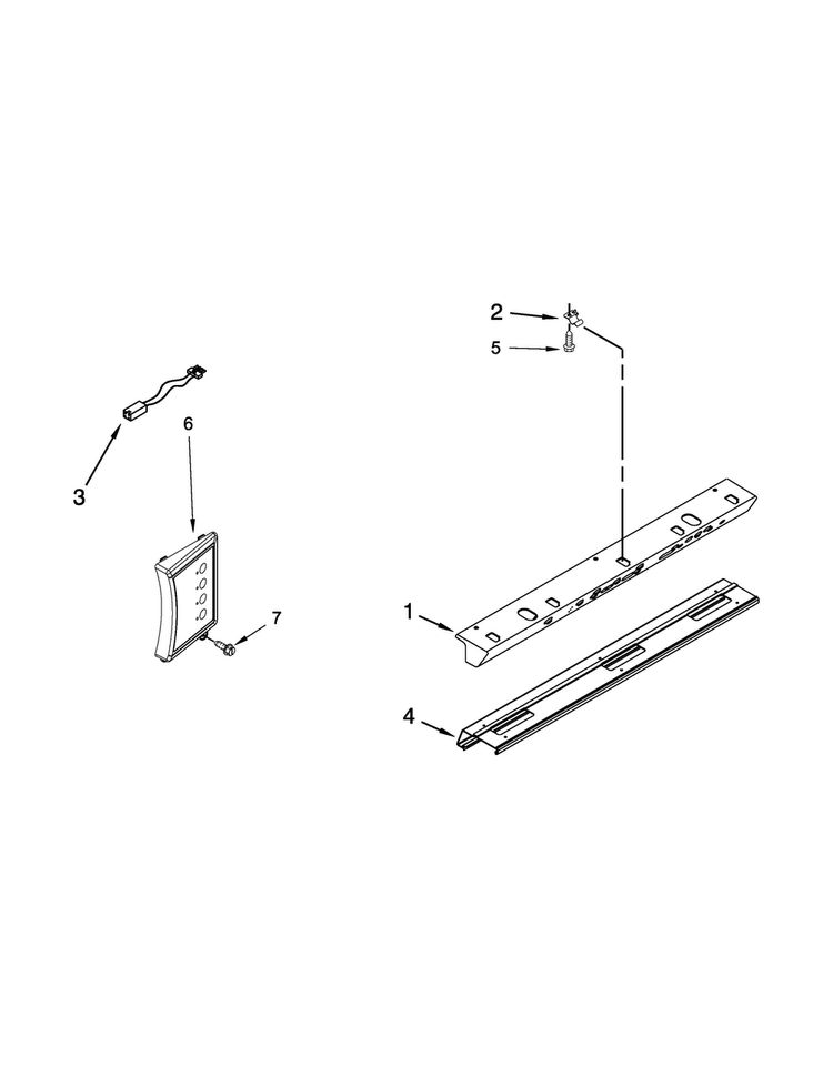 Control Panel Parts Diagram and Parts List for KBSD606ESS00  KitchenAid Refrigerator
