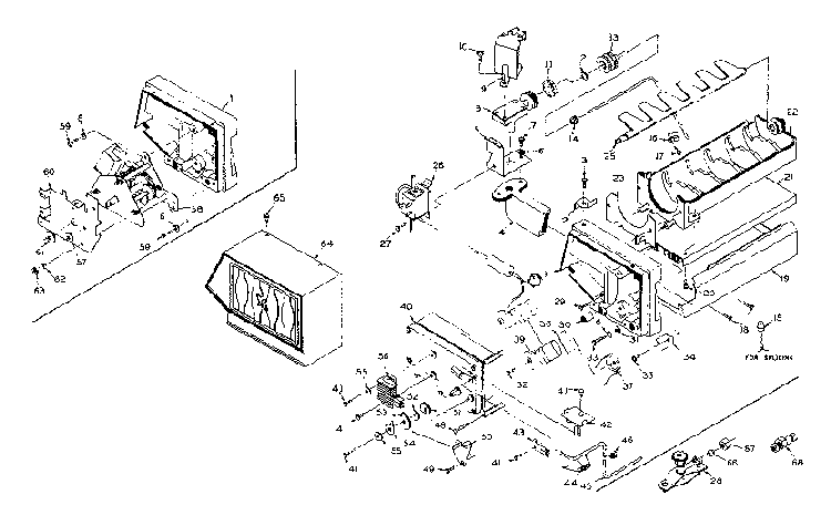 Refrigerator Automatic Ice Maker Parts Diagram and Parts List for 106RG13T  Kenmore Refrigerator