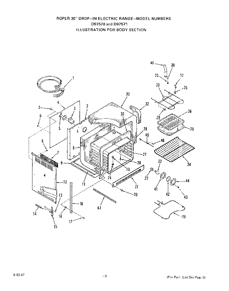 POWER LOCK Diagram and Parts List for D9757^1  Whirlpool Range
