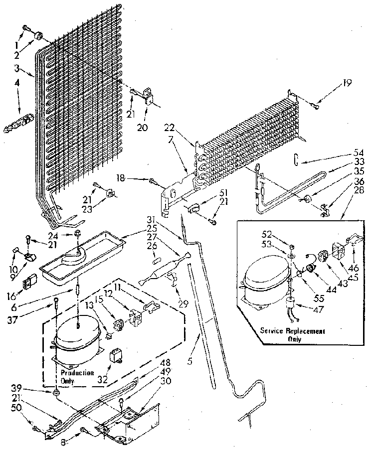 Unit Diagram and Parts List for ET14JKXSF04  Whirlpool Refrigerator