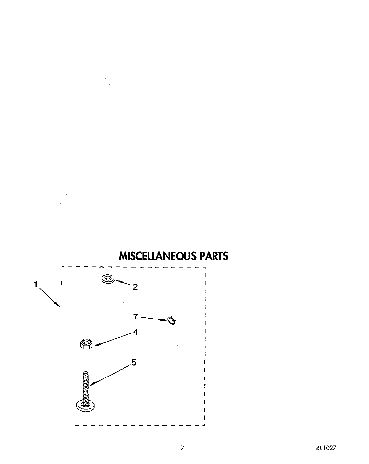 MISCELLANEOUS Diagram and Parts List for LSV5132AN0  Whirlpool Washer