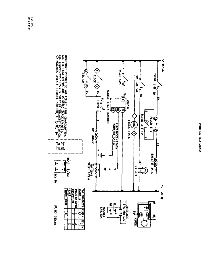 SECTION Diagram and Parts List for 1335W3A  Roper Range