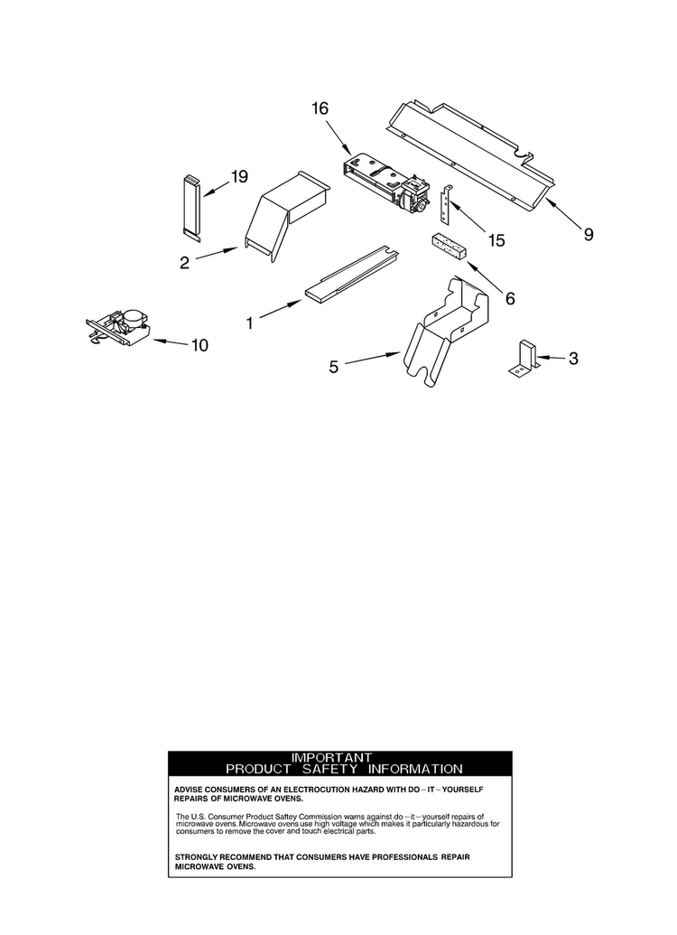 Latch Parts Diagram and Parts List for KEHC309JBL5  KitchenAid Microwave Oven Combo