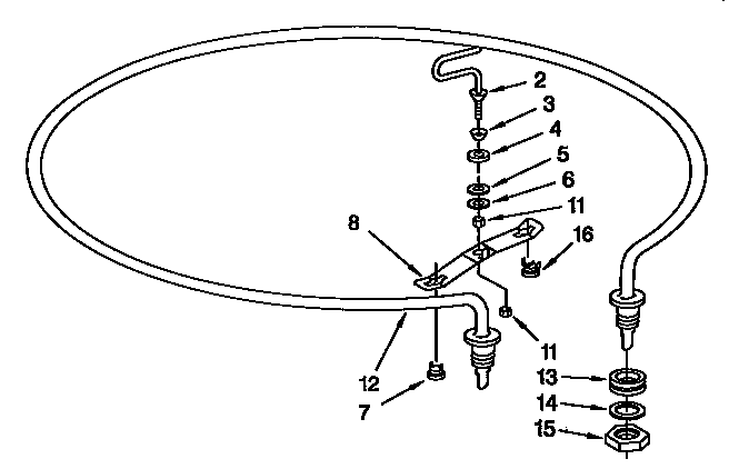Heater Diagram and Parts List for KUDI23HBW0  KitchenAid Dishwasher