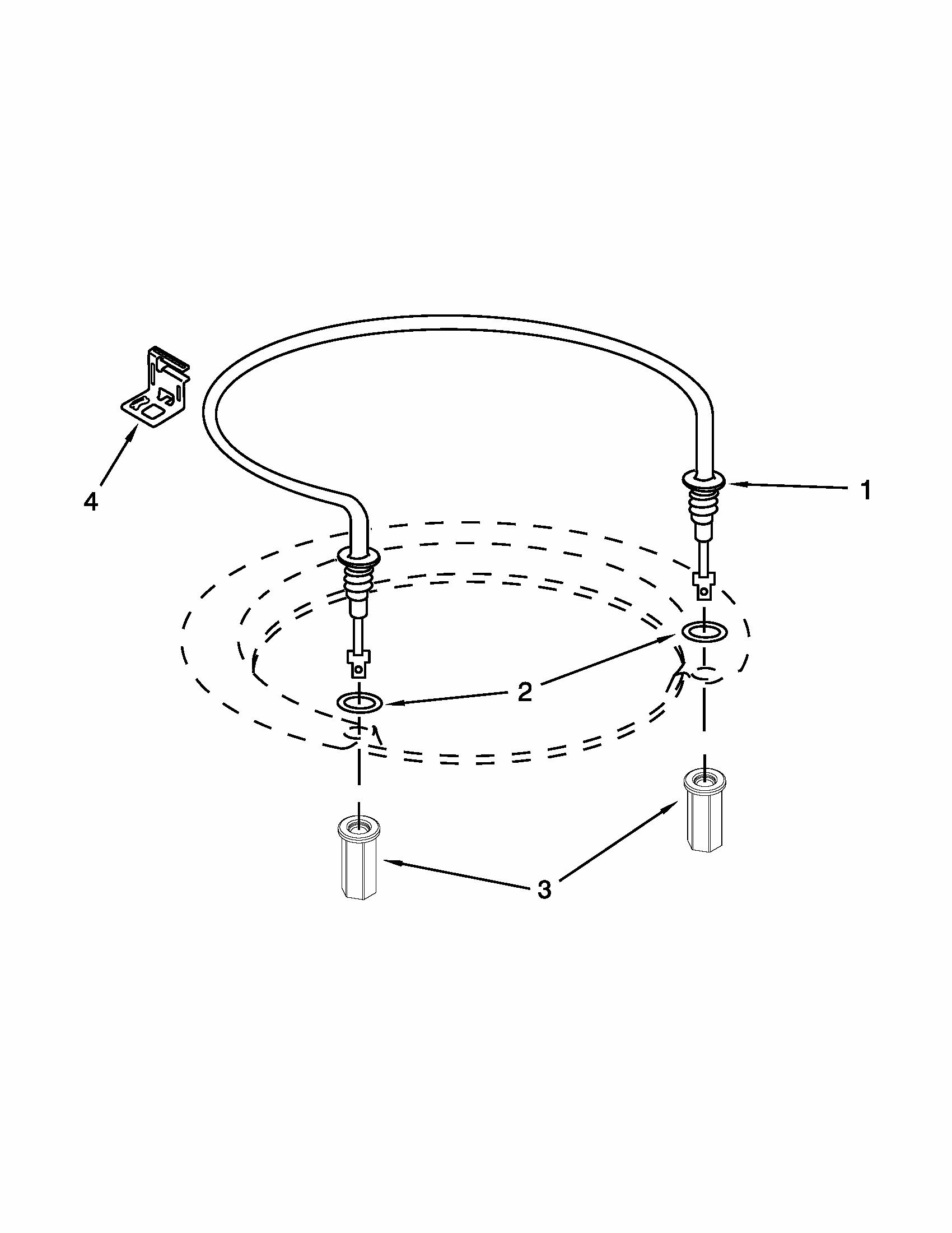 Heater Parts Diagram and Parts List for 66513073K214  Kenmore Dishwasher