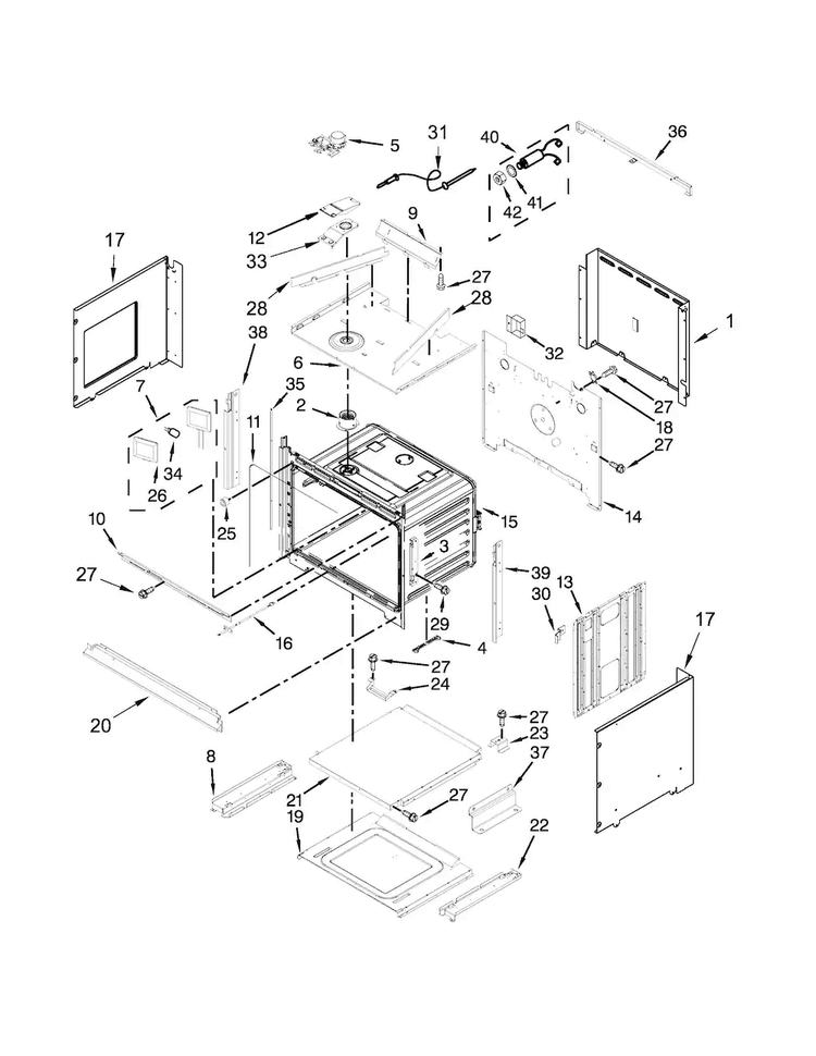 Oven Parts Diagram and Parts List for KEMS309BSP01  KitchenAid Microwave