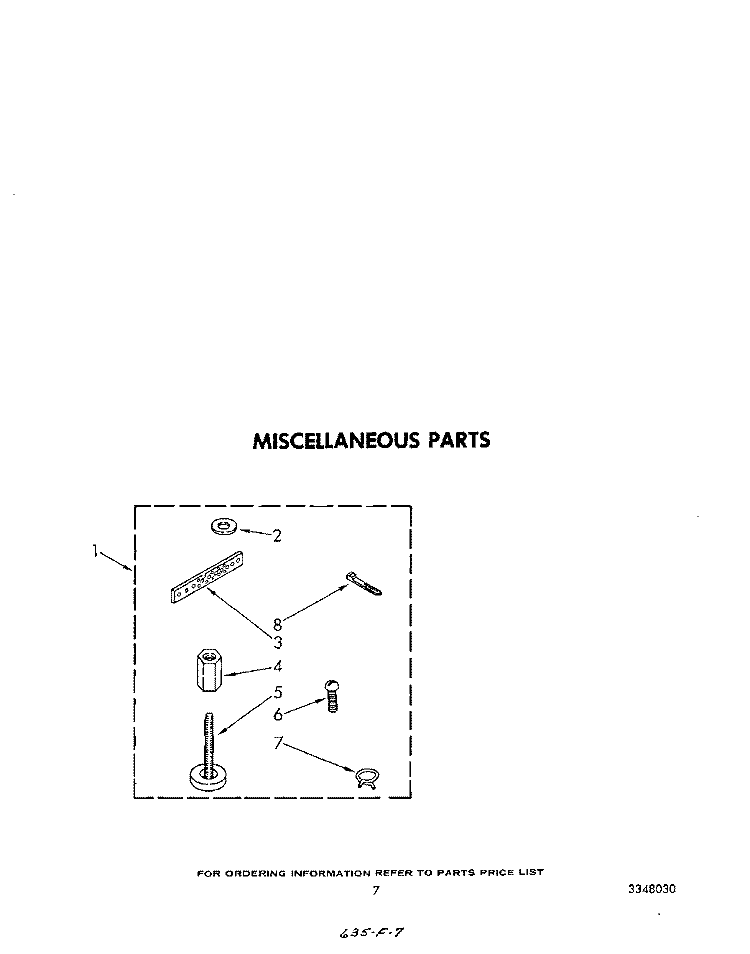 MISCELLANEOUS Diagram and Parts List for LA5578XSW0  Whirlpool Washer