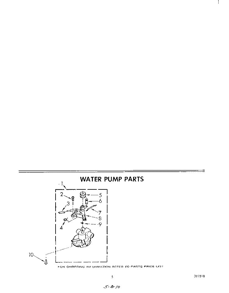 WATER PUMP Diagram and Parts List for LB5300XKW0  Whirlpool Washer