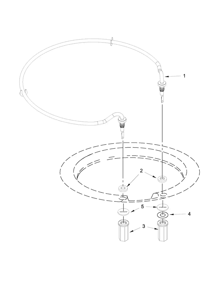 Heater Parts Diagram and Parts List for KUDE48FXSS6  KitchenAid Dishwasher