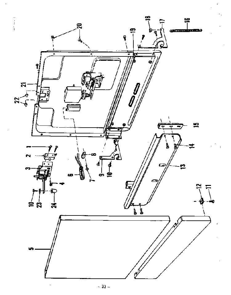 ^door Diagram and Parts List for 8579900  Roper Dishwasher