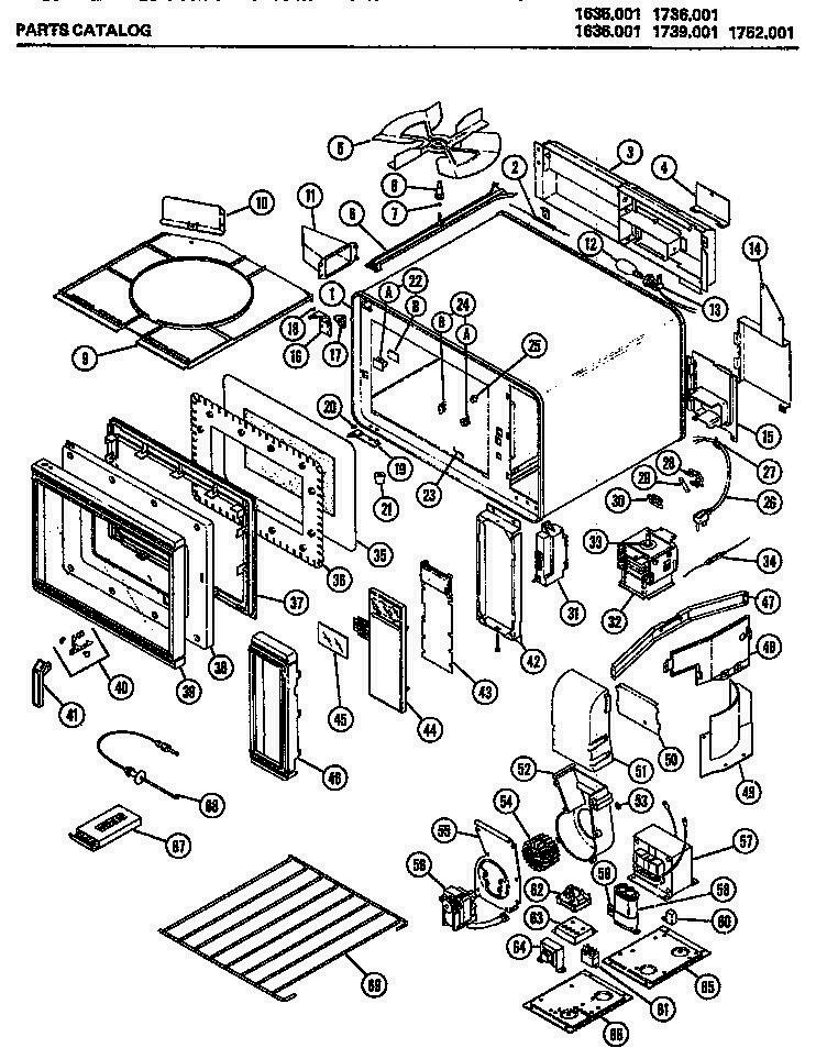 01 - Page 1 Diagram and Parts List for 1739001  Whirlpool Microwave