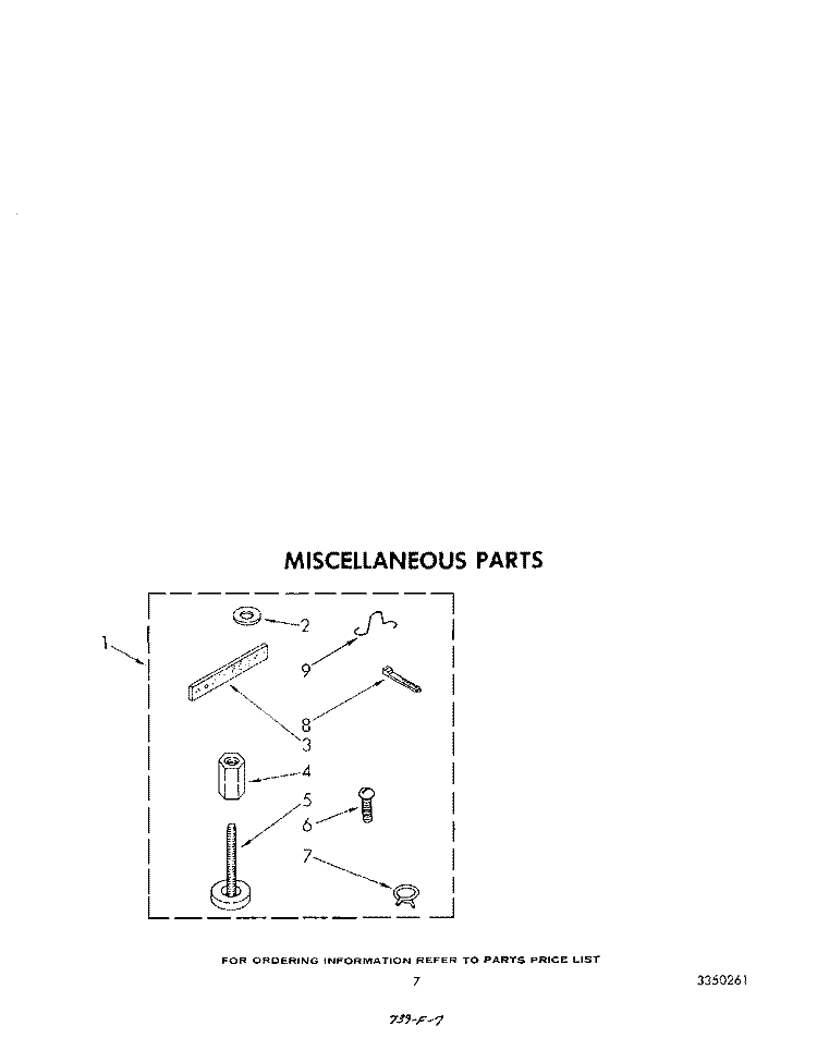 MISCELLANEOUS Diagram and Parts List for LA5700XSW2  Whirlpool Washer
