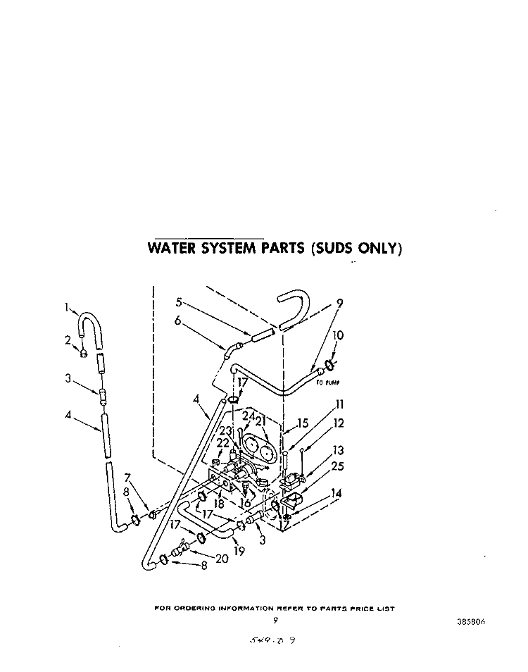 WATER SYSTEM Diagram and Parts List for LA7685XMW0  Whirlpool Washer