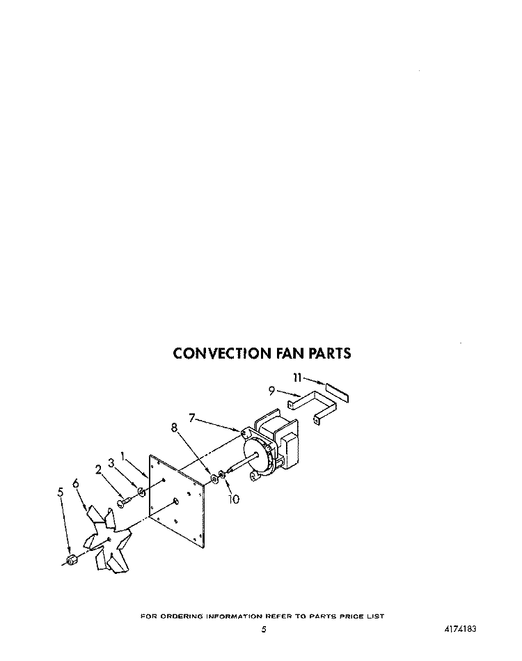 CONVECTION FAN Diagram and Parts List for KEBS277XBL2  KitchenAid Wall Oven