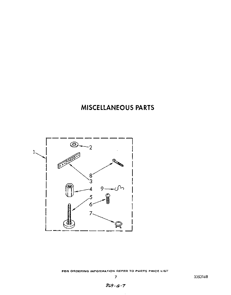 MISCELLANEOUS Diagram and Parts List for LA9200XWW0  Whirlpool Washer