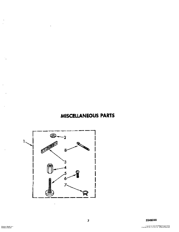MISCELLANEOUS Diagram and Parts List for LA6000XSW0  Whirlpool Washer
