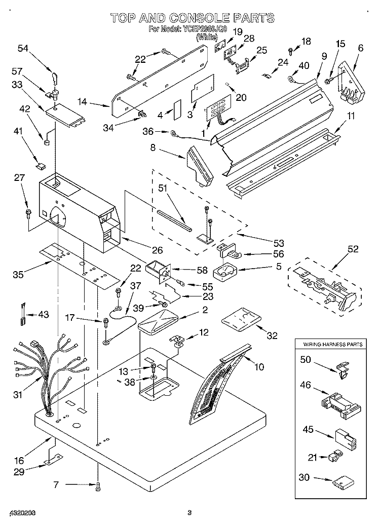 SECTION Diagram and Parts List for YCEP2960JQ0  Whirlpool Dryer
